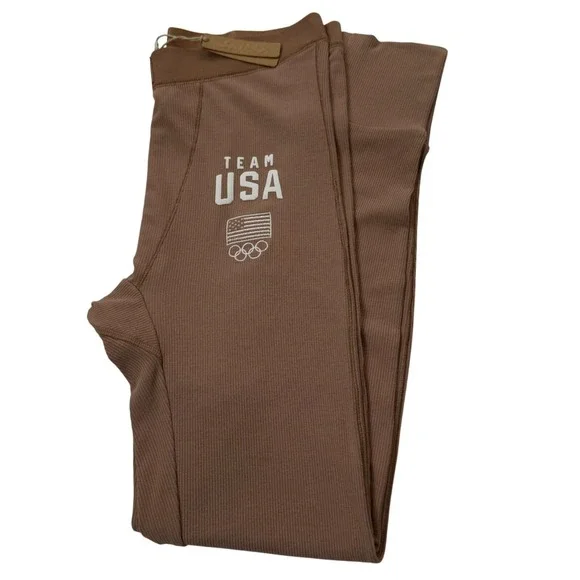 SKIMS Soft Lounge Rib Cropped T-Shirt + Leggings Set Team USA Sienna M/L - Picture 10 of 14